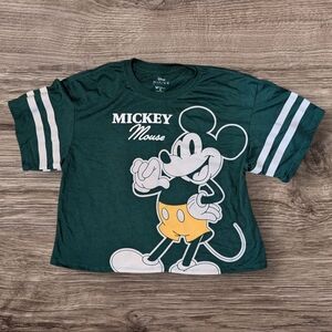 Green Bay Packers Mickey Mouse Cropped T-shirt